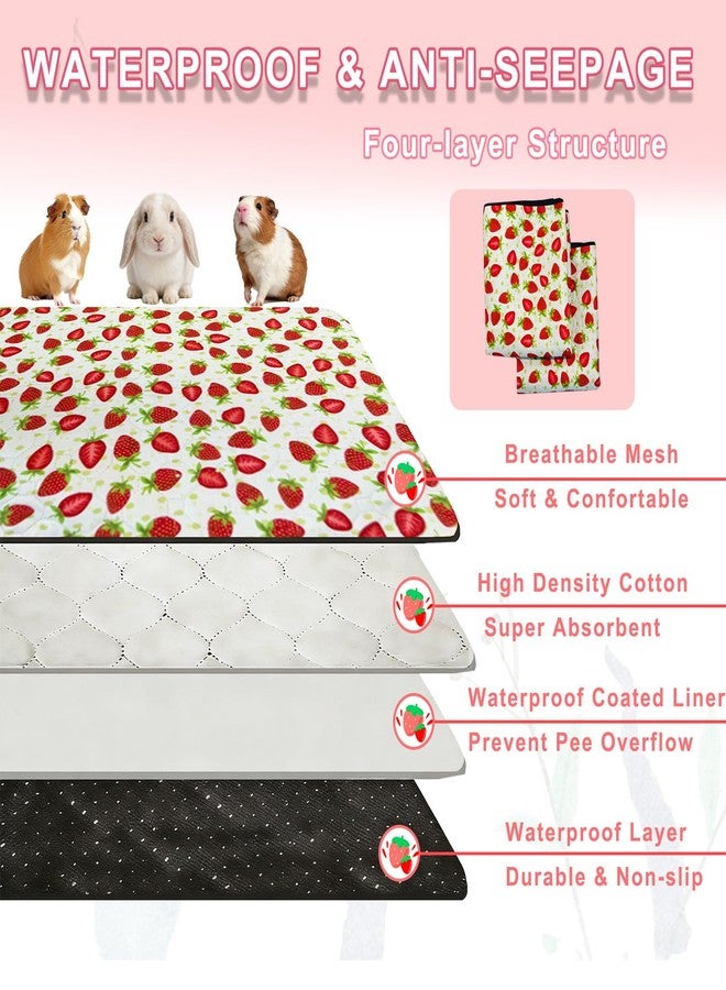 LWYMX 2 Pack Guinea Pig Cage Liners, Waterproof Reusable Guinea Pig Cage Liners,Waterproof Super Absorbent Pee Pads for Small Animals,12 in (24x48 inch) 2pack - Image 3